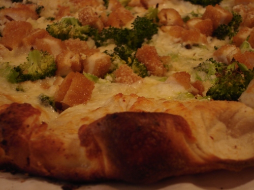 Chicken and broccoli pie.